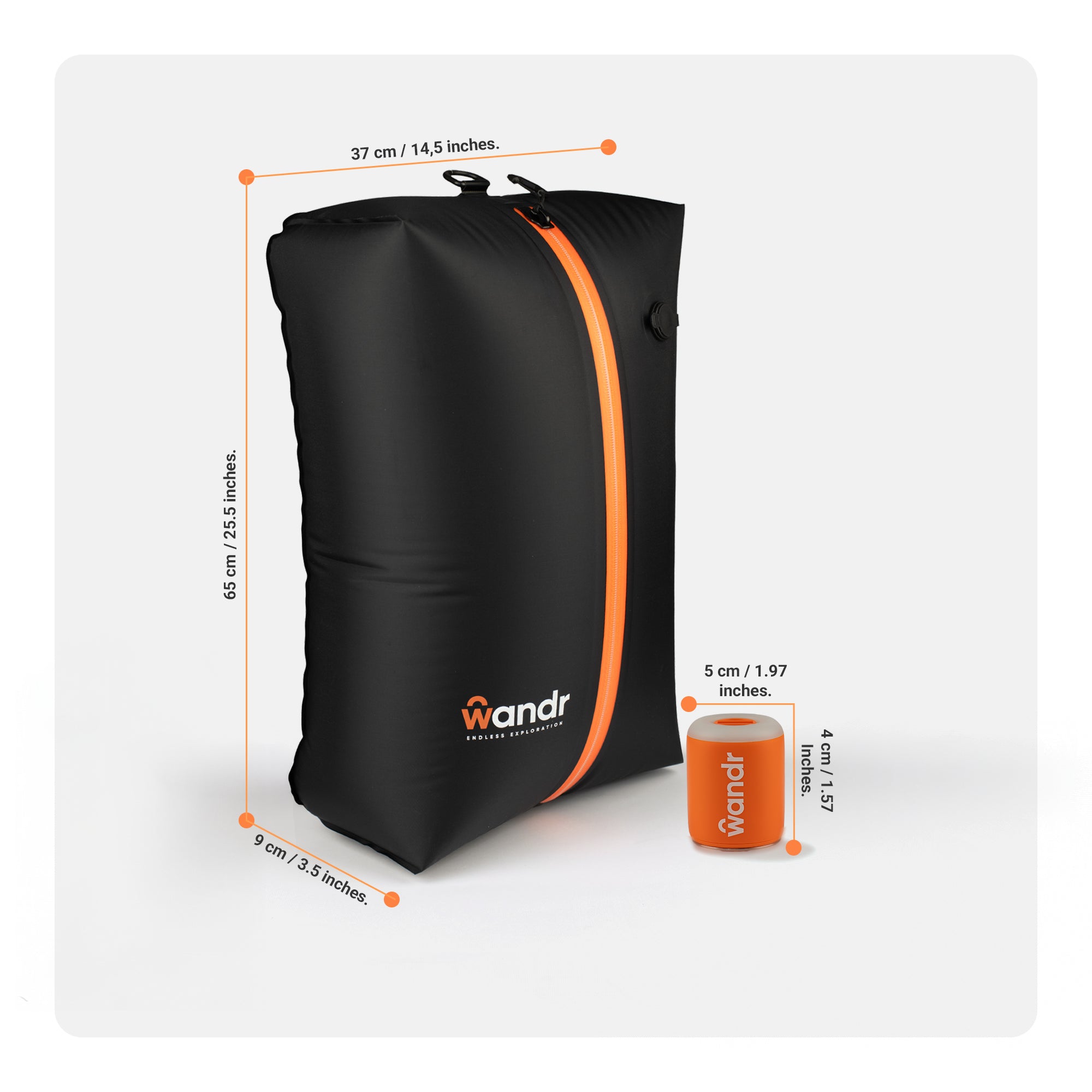 Duo Pack: 2 Wandr W36 + HiPump - Travel Lighter Together