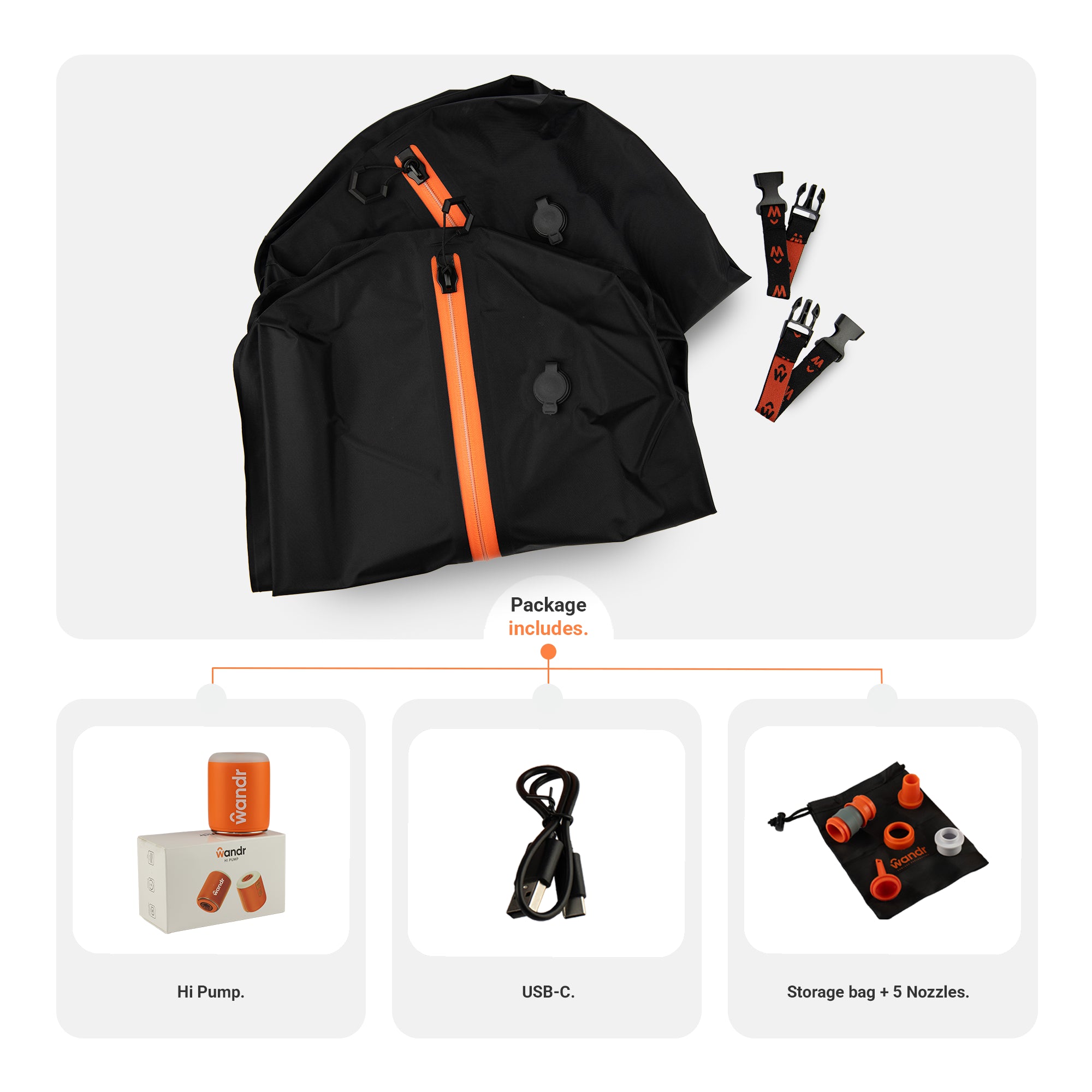 Duo Pack: 2 Wandr W36 + HiPump - Travel Lighter Together